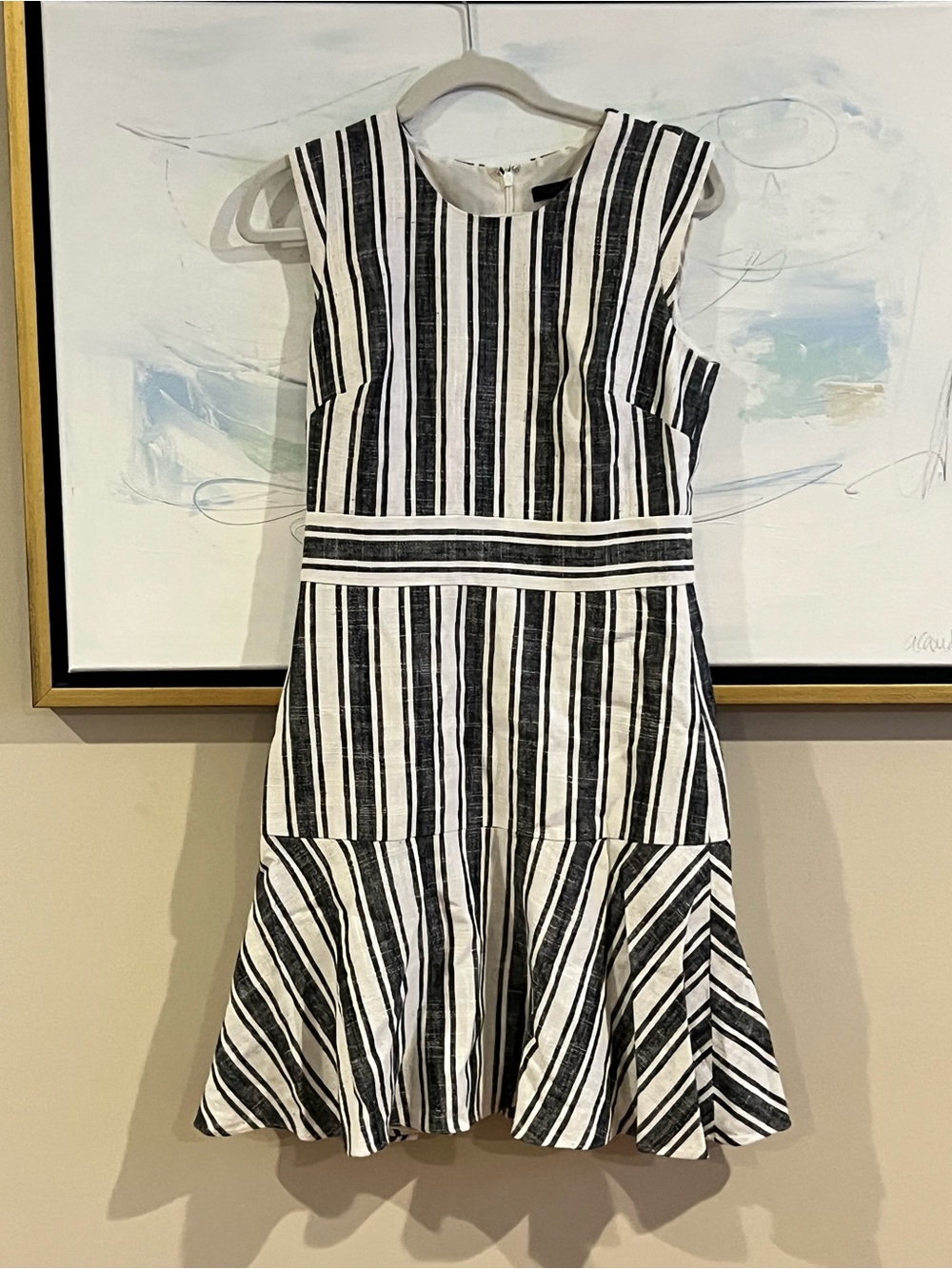 J.Crew Linen Blend Fit & Flare
Dress Striped Size 6